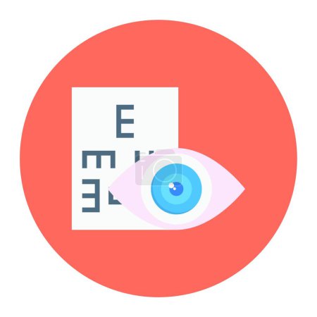 Téléchargez les illustrations : Illustration vectorielle d'icône de test oculaire - en licence libre de droit
