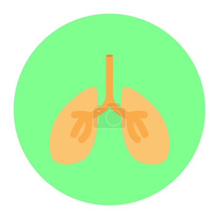 Ilustración de "respiración "icono, ilustración vectorial - Imagen libre de derechos