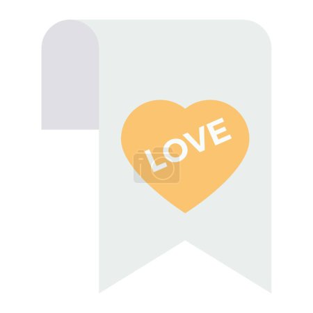 Téléchargez les illustrations : Icône de bannière d'amour, illustration vectorielle conception simple - en licence libre de droit
