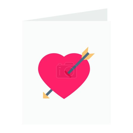 Téléchargez les illustrations : Icône coeur, illustration vectorielle design simple - en licence libre de droit