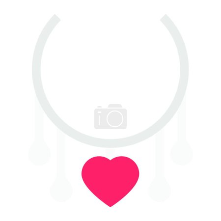 Illustration for Necklace icon, vector illustration simple design - Royalty Free Image