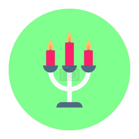 Téléchargez les illustrations : Icône de bougies, illustration vectorielle design simple - en licence libre de droit