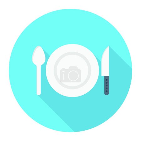 Illustration for Dish icon, vector illustration simple design - Royalty Free Image