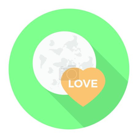 Téléchargez les illustrations : Icône d'amour, illustration vectorielle design simple - en licence libre de droit