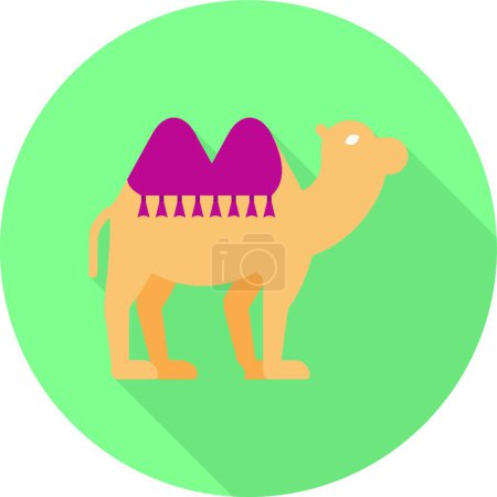 Téléchargez les illustrations : Camel  web icon vector illustration - en licence libre de droit