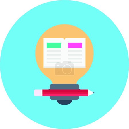 Illustration for Education web icon, simple design - Royalty Free Image
