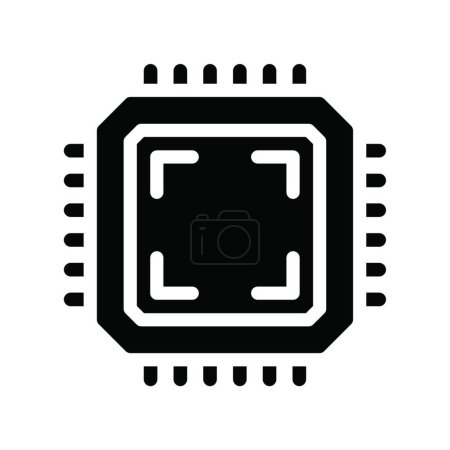 Photo for Chip icon, vector illustration - Royalty Free Image