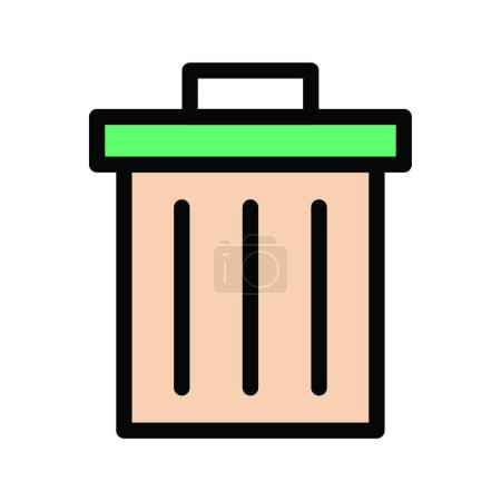 Illustration for Recycle bin web icon vector illustration - Royalty Free Image