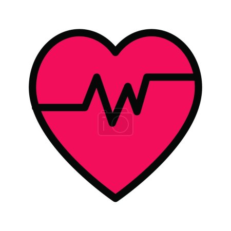 Illustration for Illustration of the icon heart - Royalty Free Image