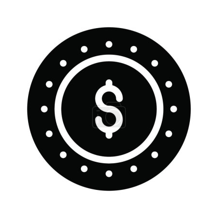 Illustration for Simple dollar icon drawing for web page - Royalty Free Image