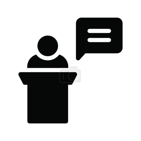 Illustration for Illustration of the icon speech - Royalty Free Image