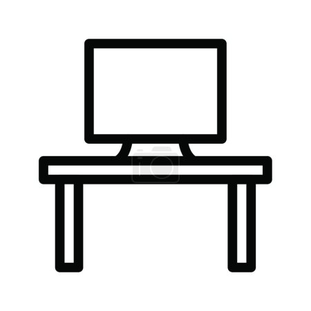 Illustration for Illustration of the icon desk - Royalty Free Image