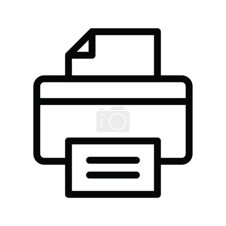 Ilustración de Icono de la impresora, ilustración vectorial - Imagen libre de derechos