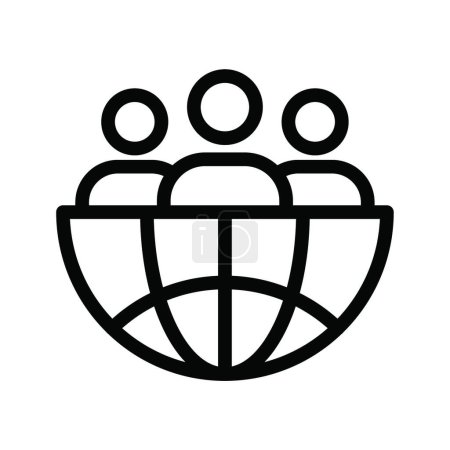 Illustration for Illustration of the icon global - Royalty Free Image