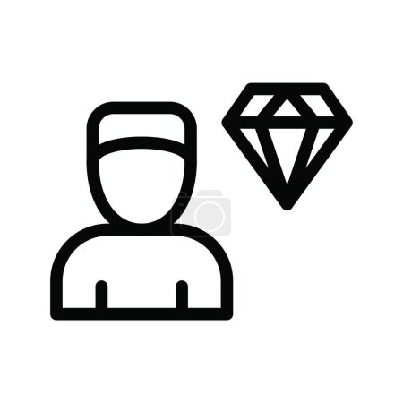 Téléchargez les illustrations : Illustration de l'icône diamant - en licence libre de droit