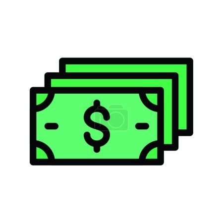 Illustration for Illustration of the icon cash - Royalty Free Image