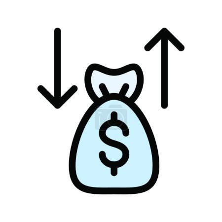 Illustration for Illustration of the icon money - Royalty Free Image