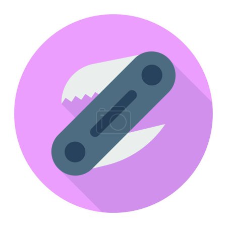 Illustration for Swiss knife  web icon vector illustration - Royalty Free Image