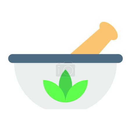 Illustration for Pestle and mortar icon vector illustration - Royalty Free Image
