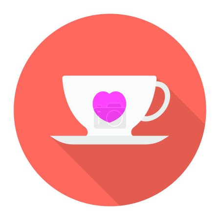 Téléchargez les illustrations : Icône tasse de café, illustration simple web - en licence libre de droit