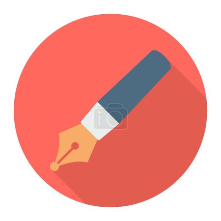 Téléchargez les illustrations : "écrire, stylo "illustration vectorielle icône web - en licence libre de droit