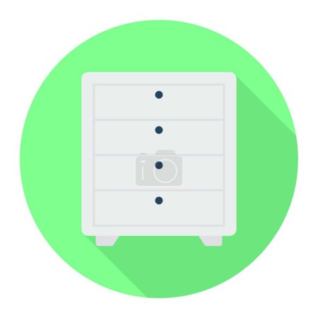 Illustration for Cabinet icon, vector illustration - Royalty Free Image