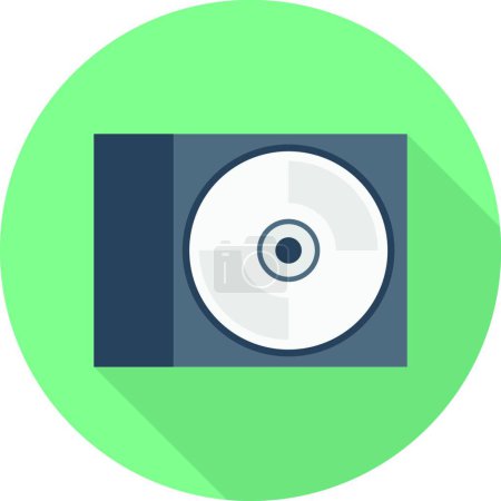 Illustration for DVD web icon vector illustration - Royalty Free Image