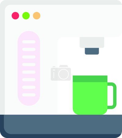 Téléchargez les illustrations : Icône de cafetière, illustration simple web - en licence libre de droit
