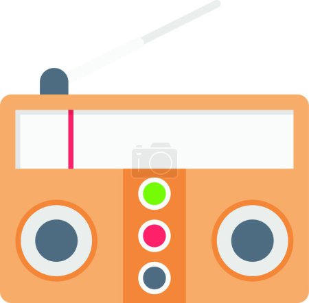 Ilustración de Icono de radio, ilustración vectorial - Imagen libre de derechos