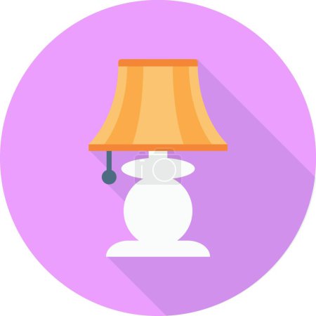 Illustration for Lamp  icon vector illustration - Royalty Free Image