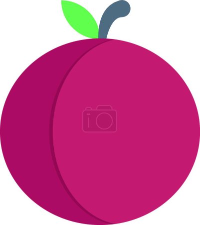 Téléchargez les illustrations : "prune "icône, illustration vectorielle - en licence libre de droit
