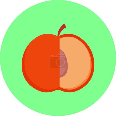 Téléchargez les illustrations : Icône pomme ", illustration vectorielle - en licence libre de droit