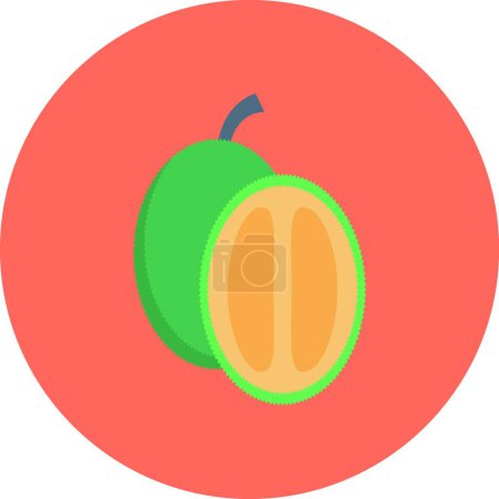 Téléchargez les illustrations : "tranche iof melon "icône, illustration vectorielle - en licence libre de droit