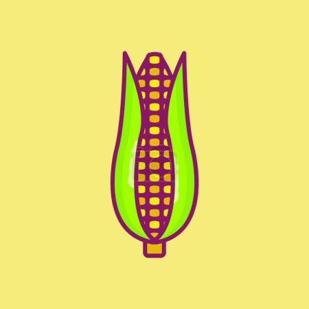Ilustración de "maíz "icono, ilustración vectorial - Imagen libre de derechos