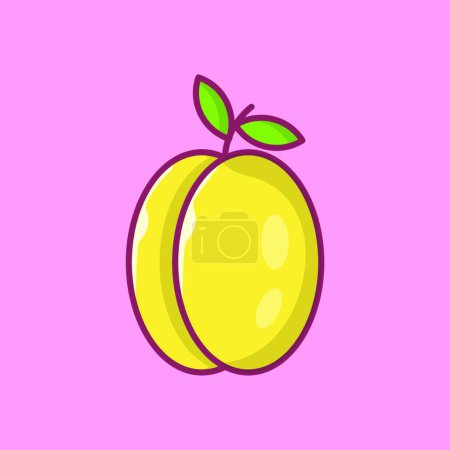 Illustration for "peach " icon   vector illustration - Royalty Free Image