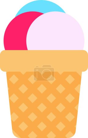 Téléchargez les illustrations : "crème glacée "illustration vectorielle icône web - en licence libre de droit