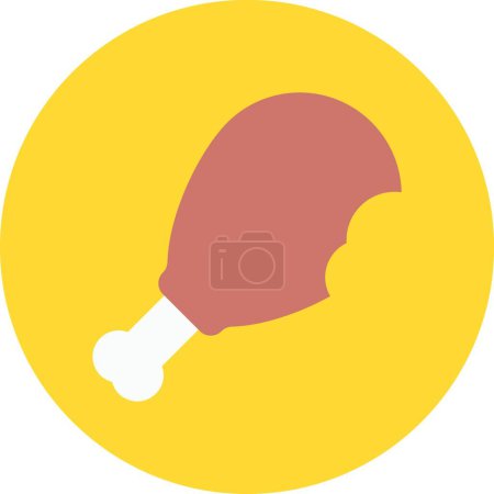 Illustration for "drumstick " icon, vector illustration - Royalty Free Image