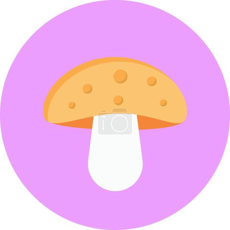 Illustration for Mushroom flat icon, vector illustration - Royalty Free Image