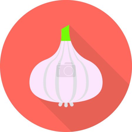 Ilustración de Icono plano de cebolla, ilustración vectorial - Imagen libre de derechos