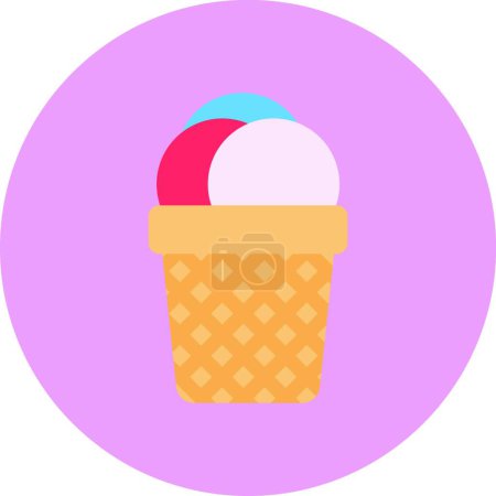 Illustration for "ice cream " web icon vector illustration - Royalty Free Image
