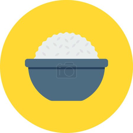 Illustration for Rice bowl icon vector illustration - Royalty Free Image