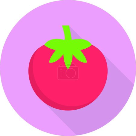 Téléchargez les illustrations : Icône de tomate Illustration vectorielle - en licence libre de droit