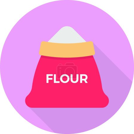 Illustration for Flour icon vector illustration - Royalty Free Image