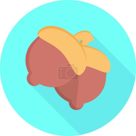 Ilustración de "frutos secos "icono, ilustración vectorial - Imagen libre de derechos