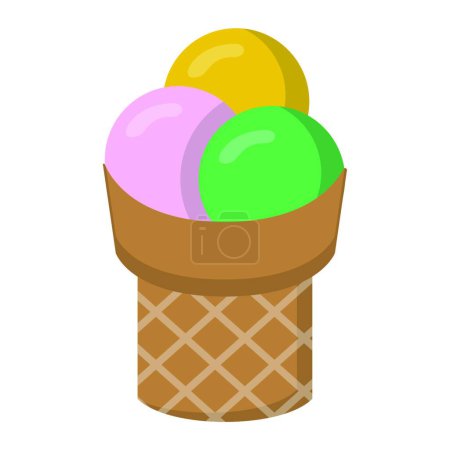 Téléchargez les illustrations : "crème glacée "icône, illustration vectorielle - en licence libre de droit