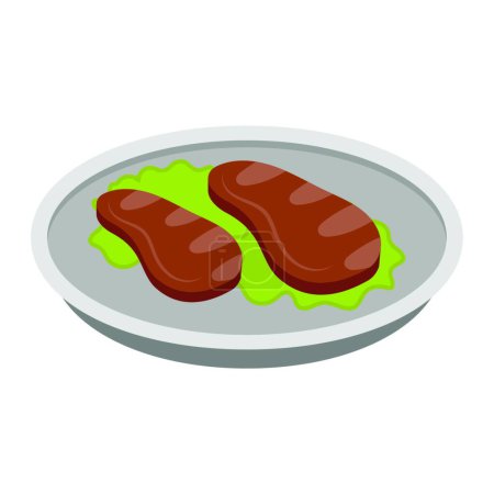 Illustration for "beef " icon, vector illustration - Royalty Free Image