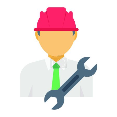 Illustration for "worker " icon, vector illustration - Royalty Free Image