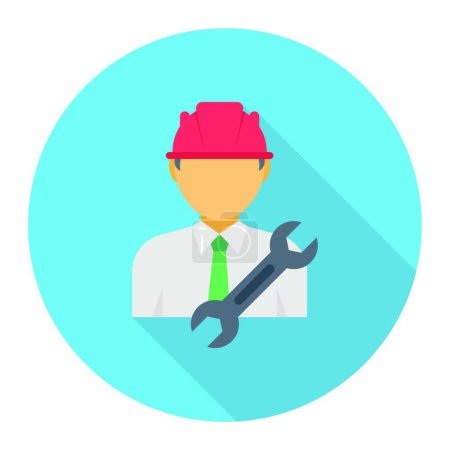Illustration for "worker " icon, vector illustration - Royalty Free Image