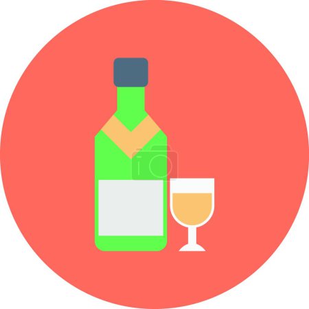 Téléchargez les illustrations : "alcool "icône, illustration vectorielle - en licence libre de droit