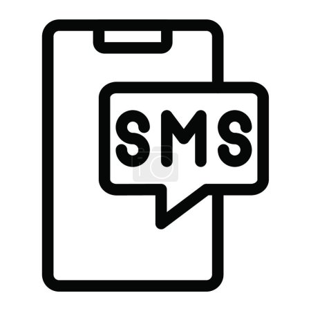 Ilustración de Icono SMS, ilustración vectorial - Imagen libre de derechos